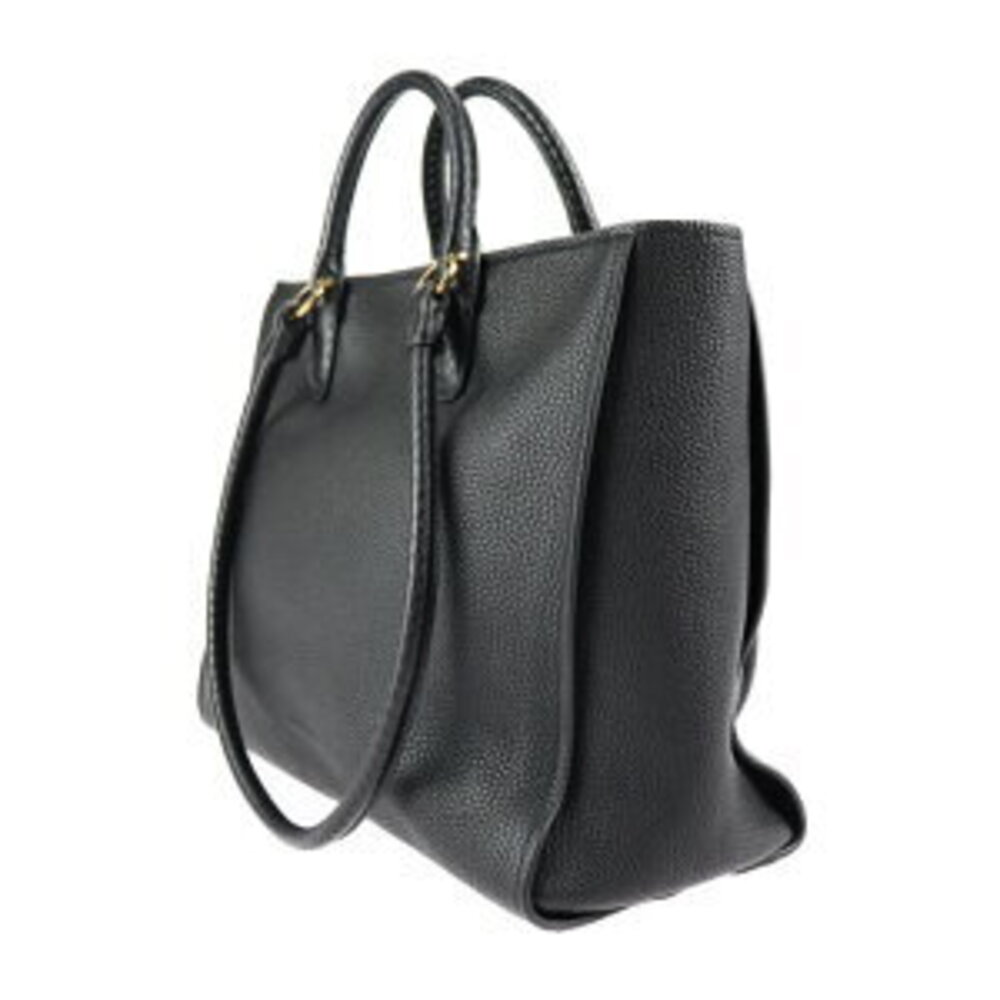 Salvatore Ferragamo shoulder bag GANCIO leather black TOTE